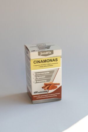 JUTAVIT CINAMONAS + Organinis Chromas + Imbierų ekstraktas + Krapų sėklų ekstraktas 120 tablečių