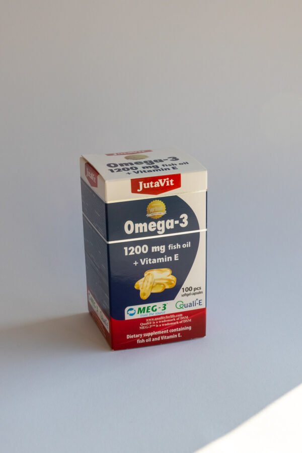 JUTAVIT Omega-3 žuvų taukai + vitaminas E 1200 mg