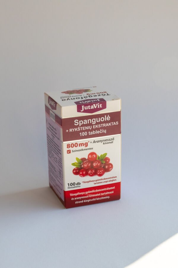 JutaVit spanguolės ir rykštenės ekstraktas, 100 tablečių