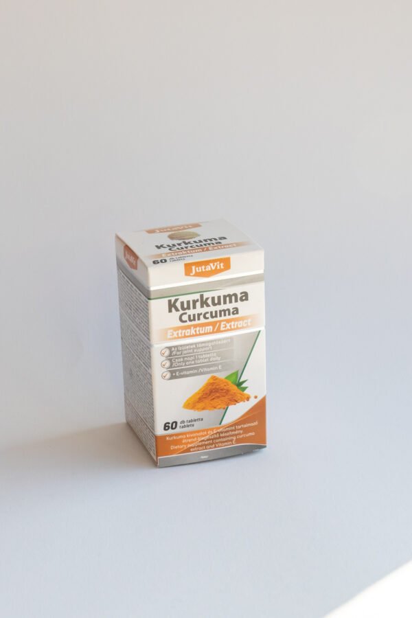 JutaVit ciberžolės ekstraktas (kurkuminas) + vitaminas E, 60 tablečių