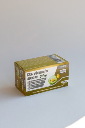 JutaVit vitaminas D3 3000TV extra virgin alyvuogių aliejuje, 100 kapsulių