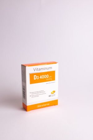Maisto papildas Starpharma Vitaminum D3 4000 TV strong, 60 kapsulių