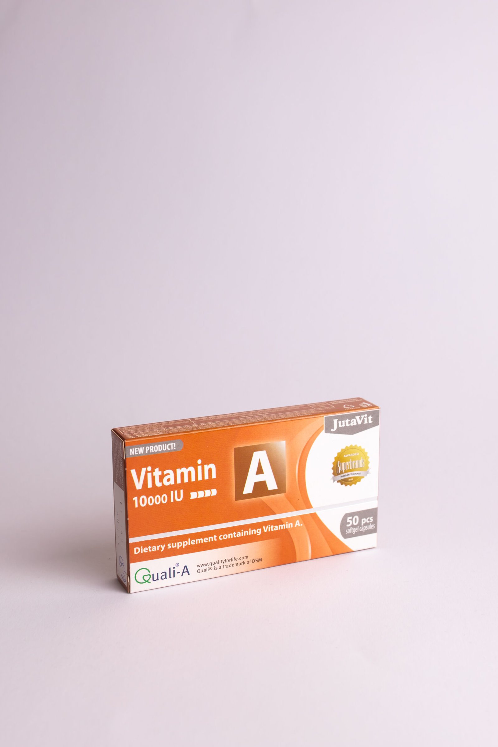 Maisto papildas Vitaminas A 10000 TV Jutavit, 50 kapsulių