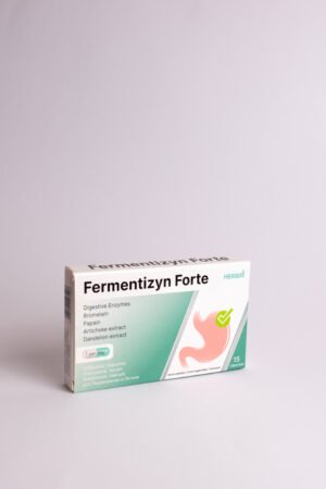 Fermentizyn Forte augaliniai fermentai, virškinimui ir kepenims, 15 kapsulių
