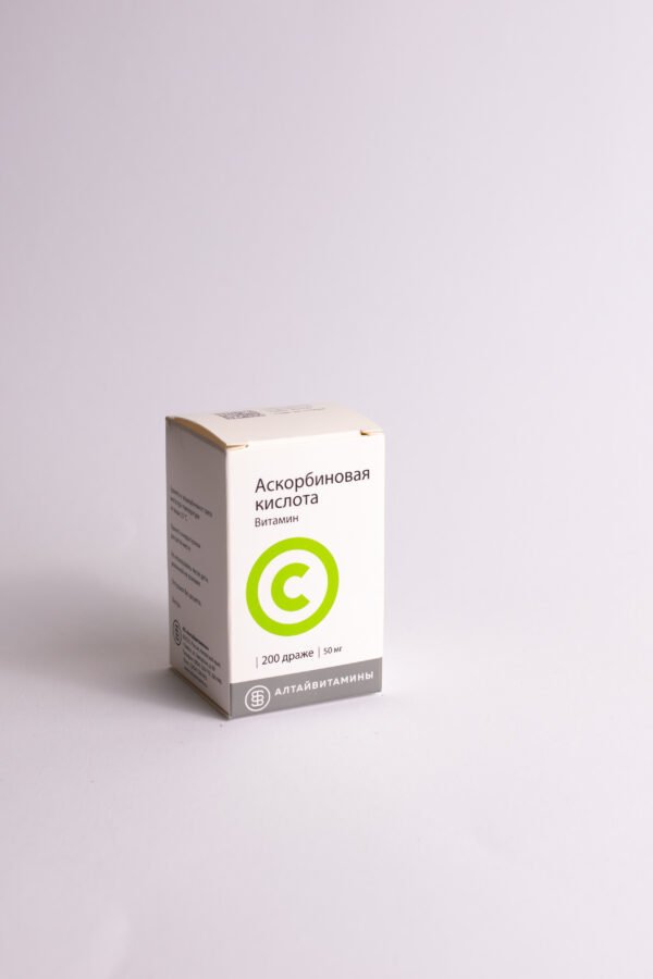 Maisto papildas askorbo rūgštis (vitaminas C), 200 dražečių