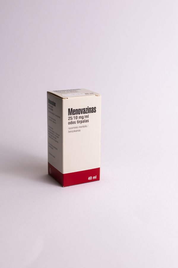 Menovazinas odos tirpalas 25/10 mg/ml, 40 ml