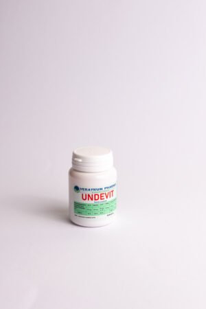 Undevit vitaminai C E B6 B1 B6 A B12 niacinas rutinas folio ir pantoteno rūgštis, 50 dražečių