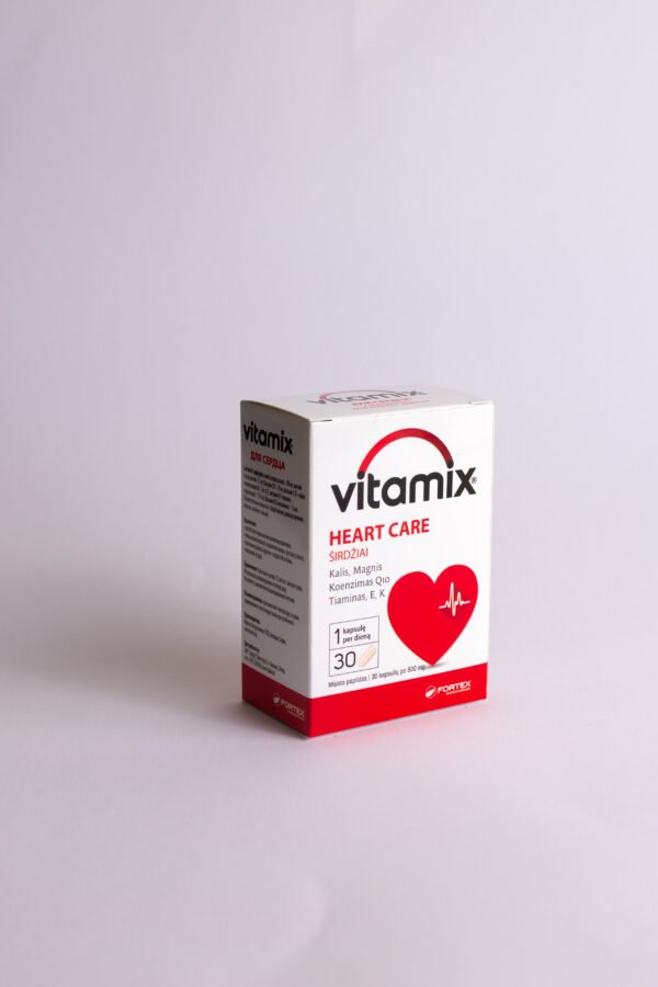 Vitamix „Širdies priežiūra“ kalis, magnis, Q10, tiaminas, E, K, 30 kapsulių
