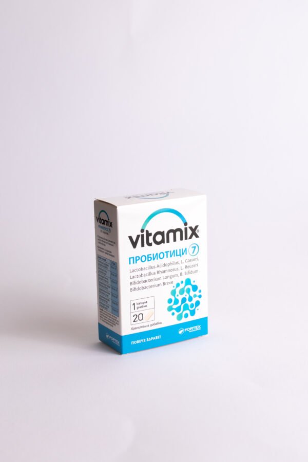 VITAMIX PROBIOTICS, 7 rūšių gerosios bakterijos žarnyno veiklai, 20 kapsulių