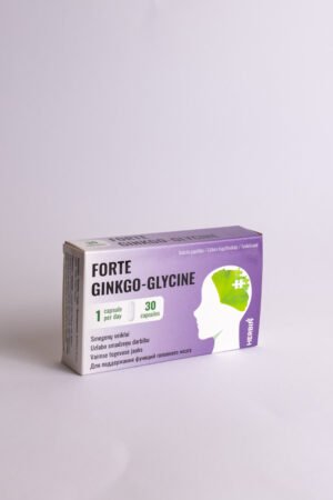 Maisto papildas atminčiai Ginkgo Biloba - Glicinas Forte, 30 kapsulių