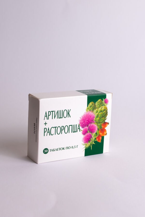 Artišokas + Margainis Biokor, virškinimui, kepenims, 30 tablečių