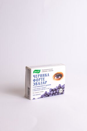 Maisto papildas Mėlynės forte su vitaminais ir cinku Evalar, 150 tablečių