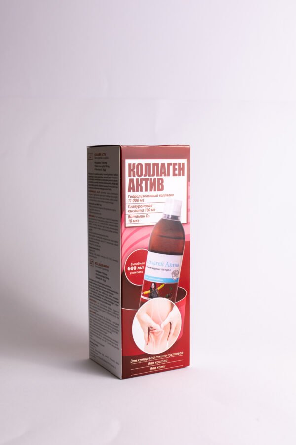 Kolagen aktiv 11000 mg + hialurono rūgštis + vitaminas D, 600 ml